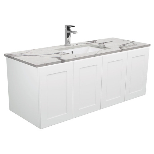 Sarah Calacatta Marble Look Mila Wall Hung Vanity Unit Temple Webster